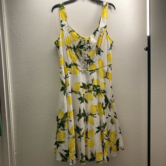 Lemon Print Swing Dress size XL - Picture 2 of 6